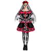 Day of The Deads Costume Sugar Skull Costume Accessories Day Of The Deads Face Tattooed Veil Headbands Fishnet Stockings