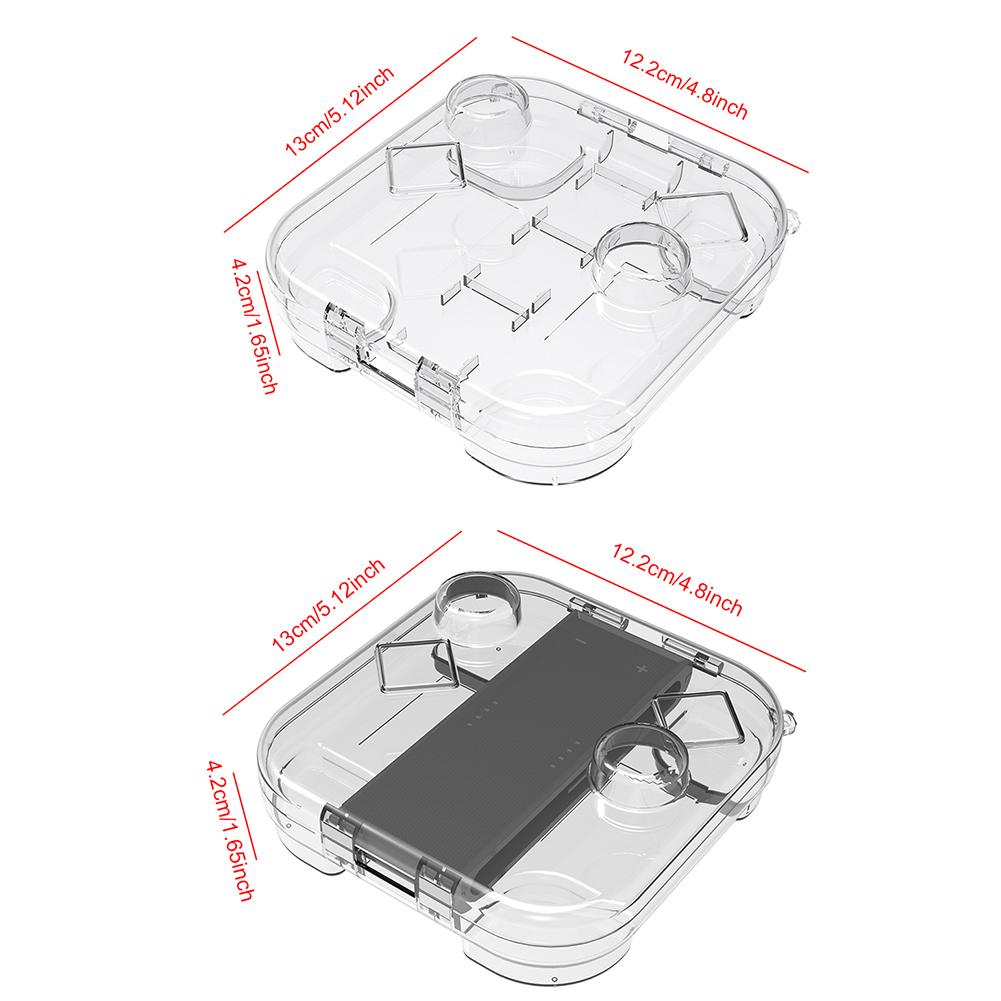 Transparent Storage Box with 3 Game Card Slots Clear Protector Shell PC Storage Case for Nintendo Switch2 Joy-Con