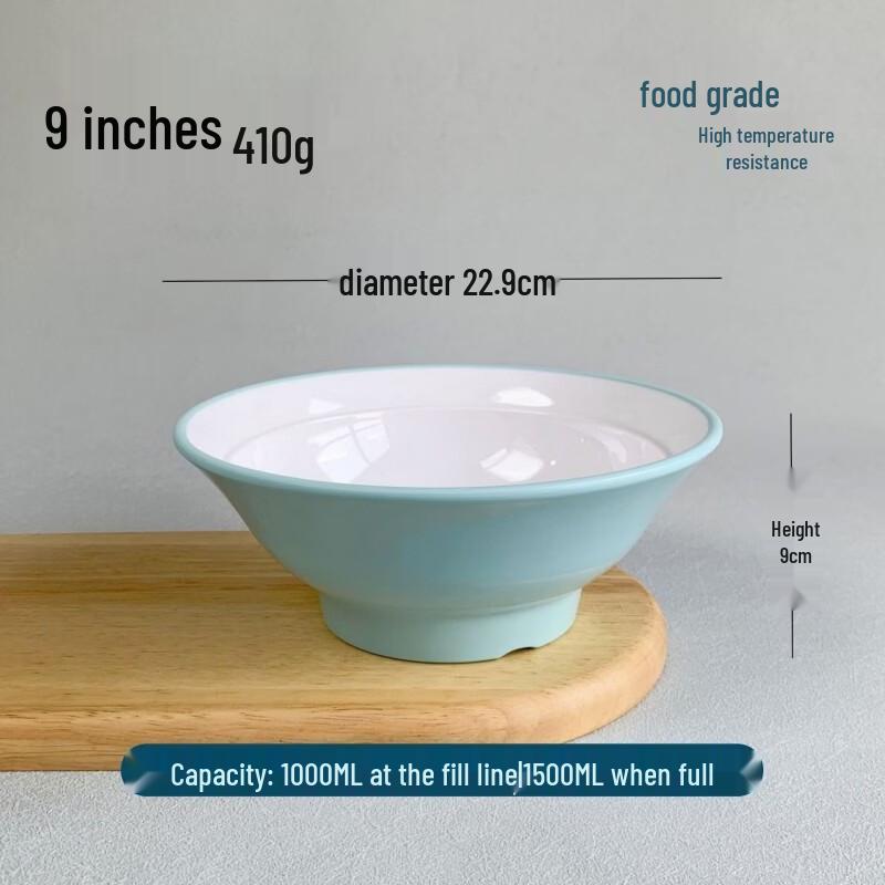 Commercial Melamine Two-Tone High-Foot Ramen Bowl