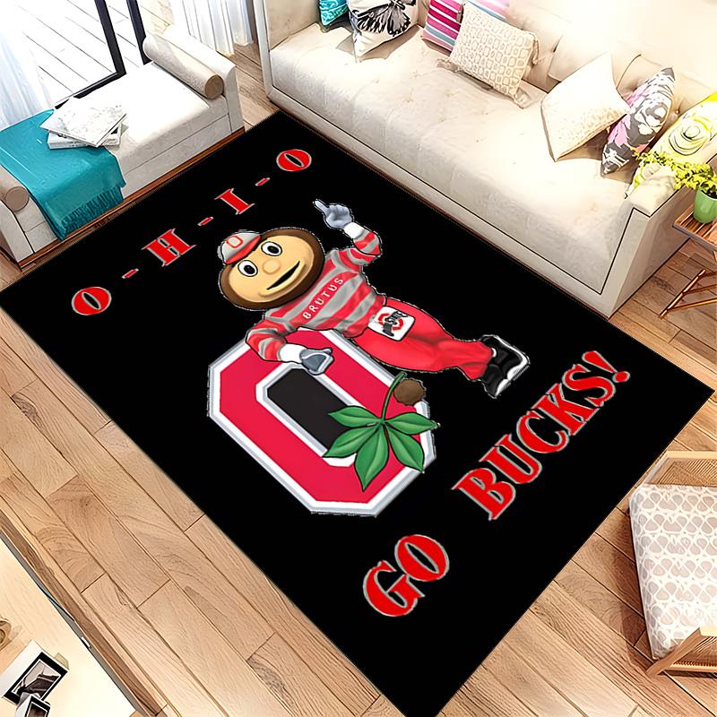 Buckeyes dello Stato dell'Ohio (14) Tappeto Adatto Per Soggiorni Camere Da Letto Stanze Dei Computer Aree Da Pranzo E Posizionamento Sotto Tavoli E Sedie Anche Una Scelta Ideale
