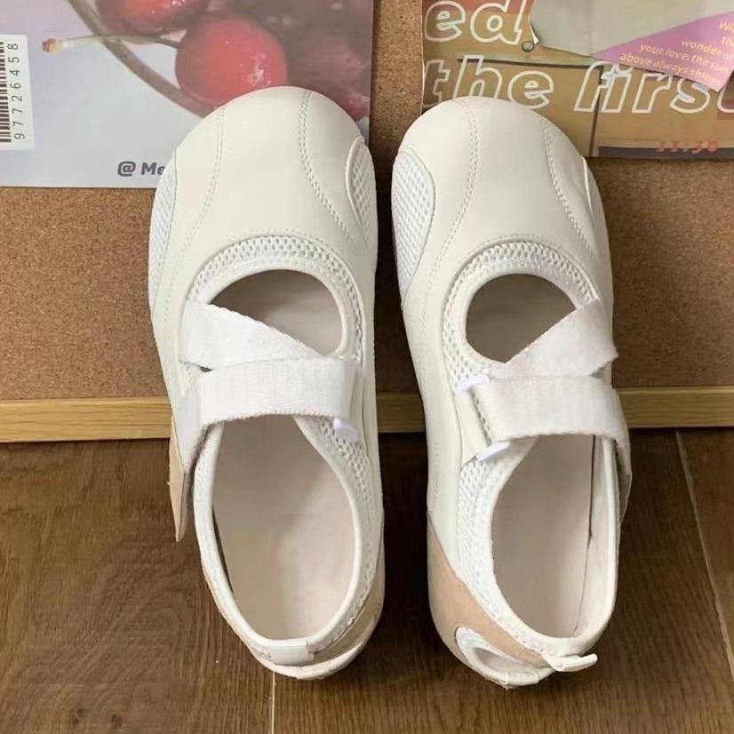 2025 Summer New Puff Shoes Velcro Mary Jane Shoes Flat Fashion Versatile Casual Board Shoes Children