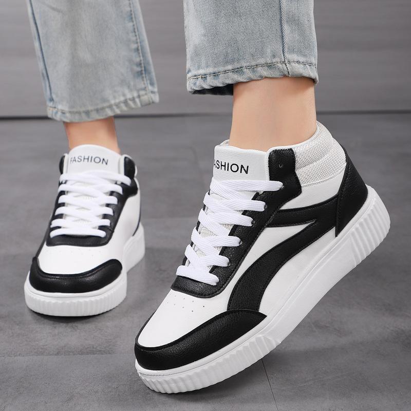 New thick-soled heightening middle-help student board shoes casual sports shoes