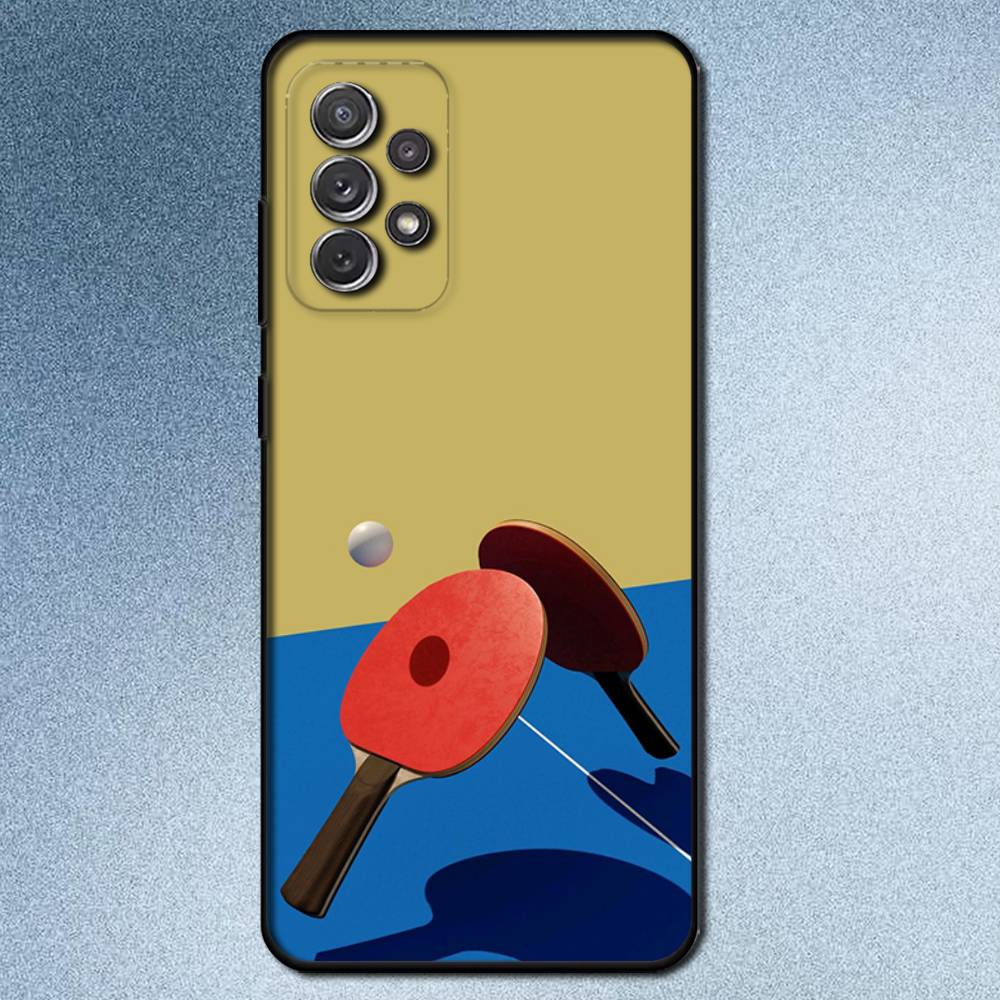 Table Tennis Rackets Phone Case For Samsung S25,S24,S21,S22,S23,S30,Ultra,S20,Plus,Fe,Lite,Note,10,9,5G Black Cover