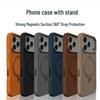 iPhone 17 Pro Magnetische Roterende Hoes met Leertextuur