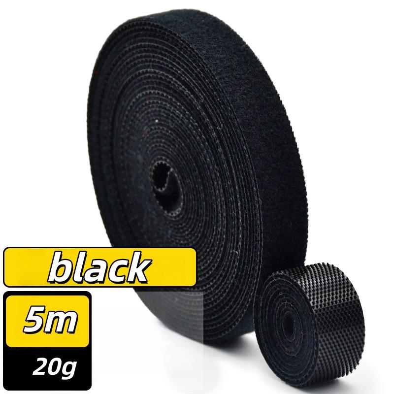 1pc 5m/196.85in Multi Colored Reusable Hook and Loop Fasteners for Cable Management and Organization