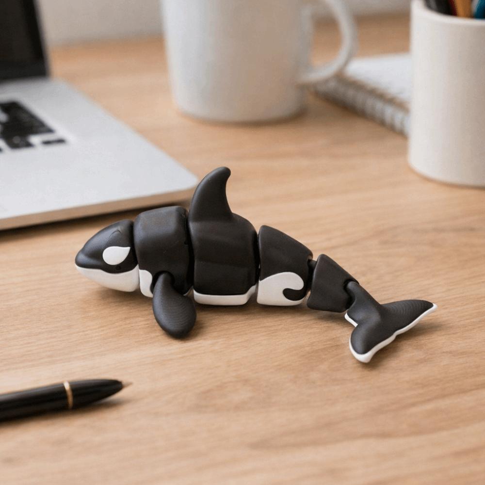 Mini Simulation Animal Flexible Marine Animal Model Creative Dolphin Ornament  Home Decoration