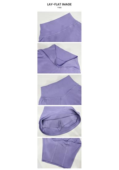 Women's High-Waist Tennis Skirt with Built-in Shorts - Anti-Exposure Faux Two-Piece for Sports & Yoga