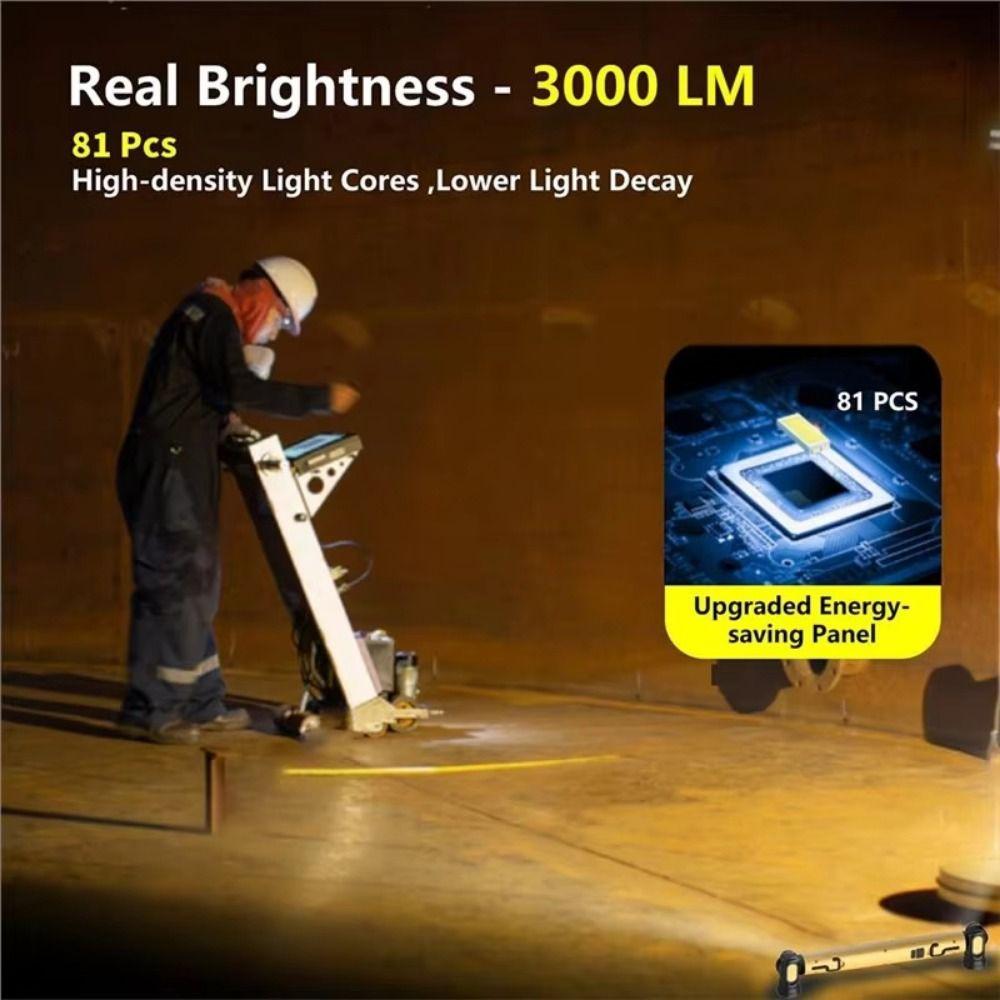 Super Bright LED Work Light Rotating Magnetic Base Rechargeable Magnetic Work Inspection Lamp Waterproof Portable