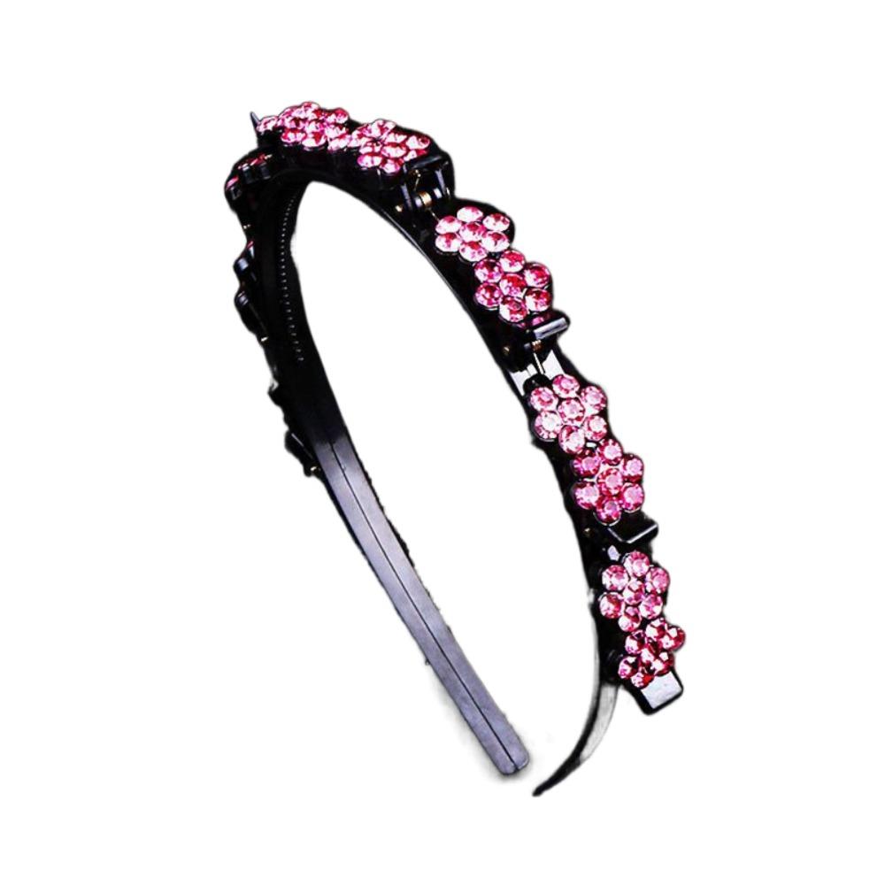 Plum Blossom Hair Bands with Clips Elegant Toothed Clip Braided Hairband  Gifts