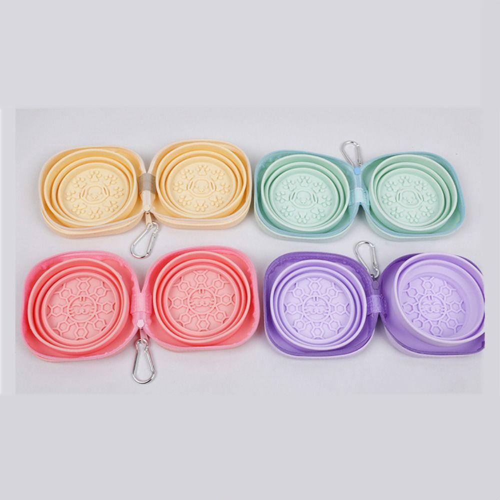 Collapsible Dog Water Food Bowl Integrated Type Cat Double Bowl Pet Outdoor Drinking Bowl  Travel