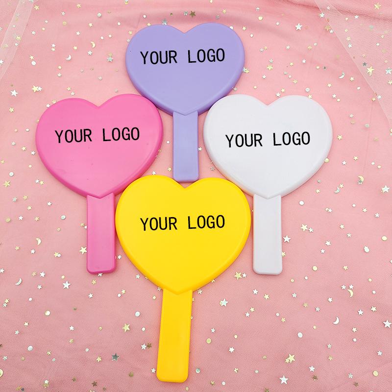 Benutzerdefinierter Web-Promi Kosmetik-Handspiegel Dekorativer Spiegel Mädchenherz Studentenschlafsaal Spiegel Tragbarer Heim-Kleinspiegel