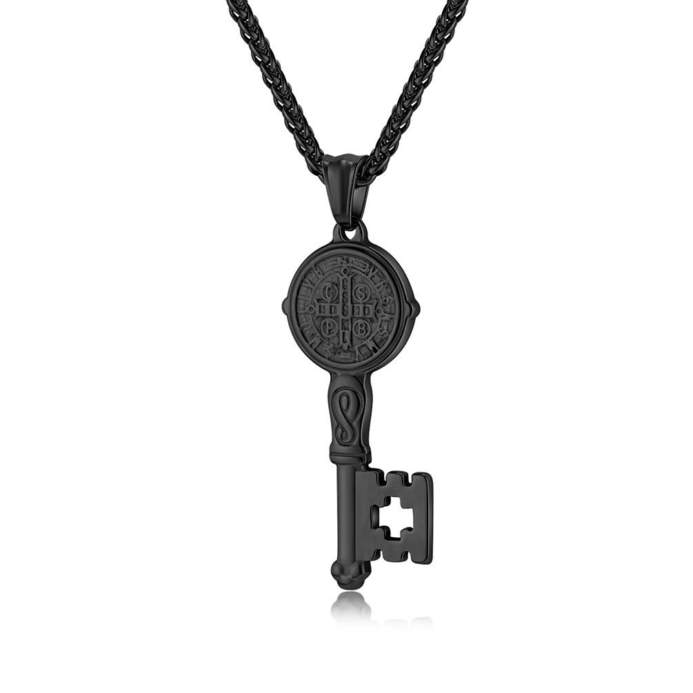 Jewelry Stainless Steel Key Necklace Personalized Titanium Steel Pendant Sweater Chain Pendant