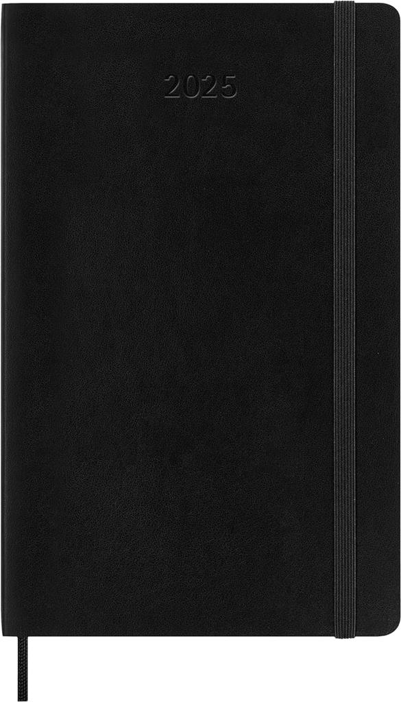 Moleskine Classic 12 Month 2025 Daily Planner, Soft Cover, Large (5" x 8.25"), Black, 400 pages