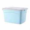 Plastic Storage Box, Large Capacity, Portable Handle, Home Organizer, Covered Bin, Clothes, Toys