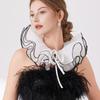 Themed Party Neck Ruff For Jester Costume Breathable Mesh Collar Neckpiece Halloween Transformation Accessory