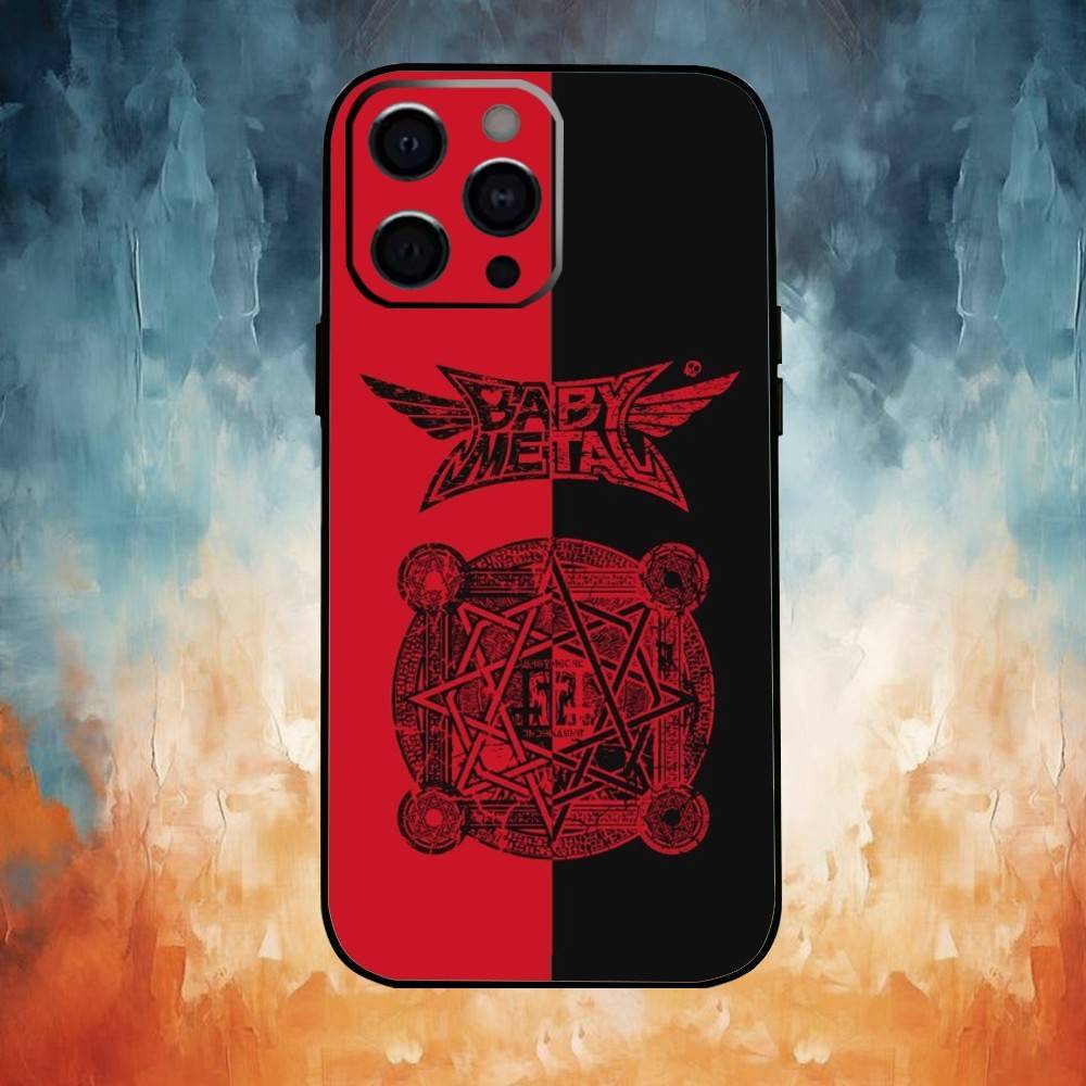 B-Babymetal Band  Phone Case For iPhone 17,16,15,14,13,12,11 Plus,Pro Max,Soft Silicone Black Cover iPhone12PROMAX