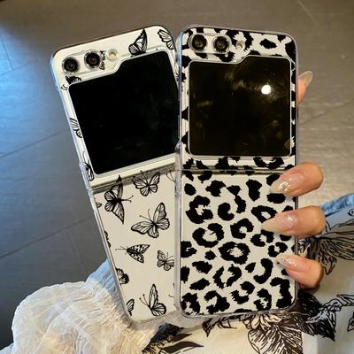 Für Samsung Z Flip6 Flip5 Flip4 Flip3 Hülle Bunte Blumen Zarte Klappbare Stoßfeste PC Harte Telefonhülle