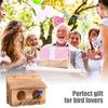 Wood Bird House Nest Birds Breeding Box 1/2 Holes Hanging Bird House Parrot Breeding Decorative Cages Pet Accessories for Home