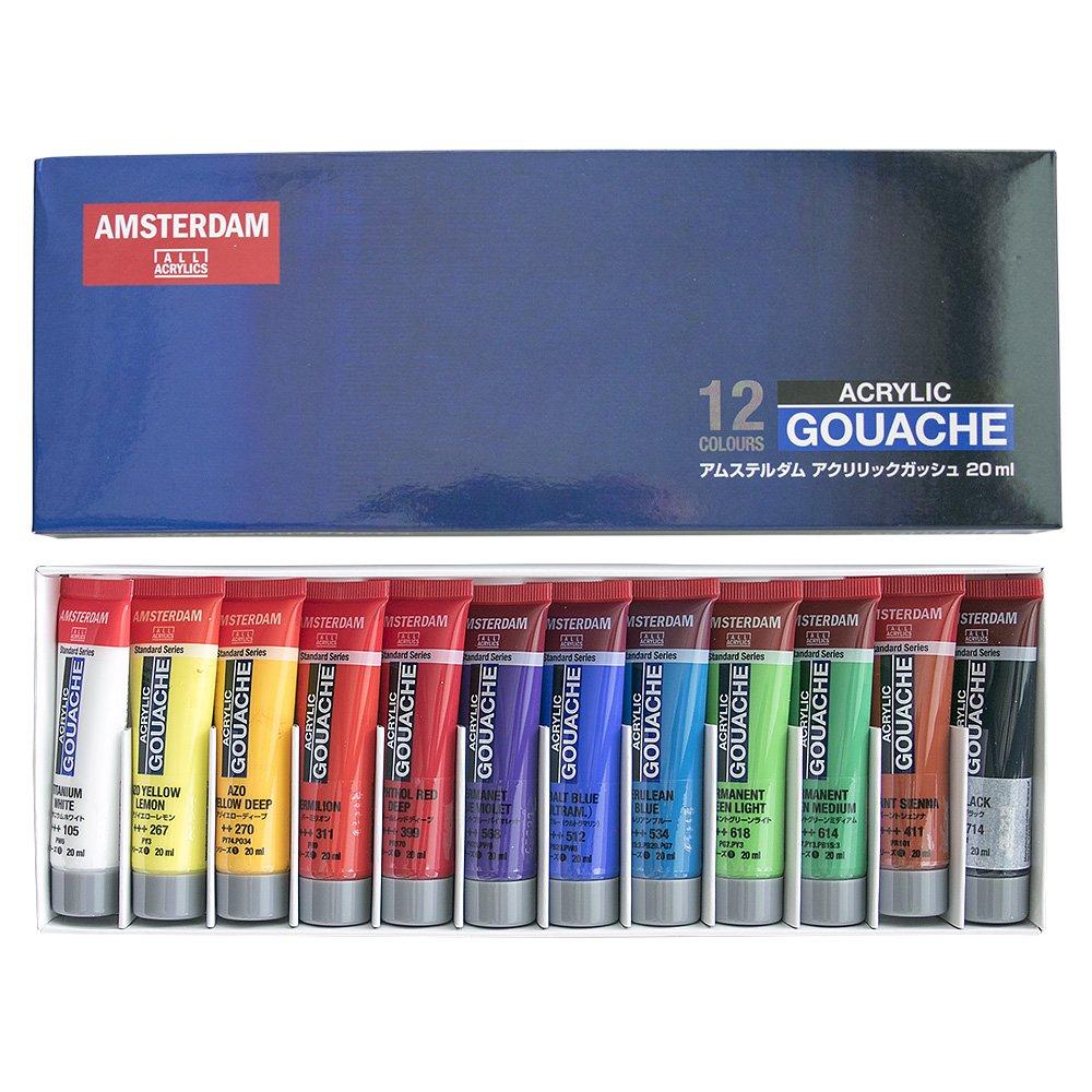 Talens Japan (Talens Japan) Talens Acrylic Gouache Amsterdam Acrylic Gouache 12-Color Set AAG-12 20ml (No. 6)