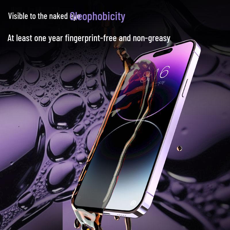 Anti-Peep Dust-Free Tempered Glass Screen Protector for iPhone 14 Pro Max & iPhone 15/16