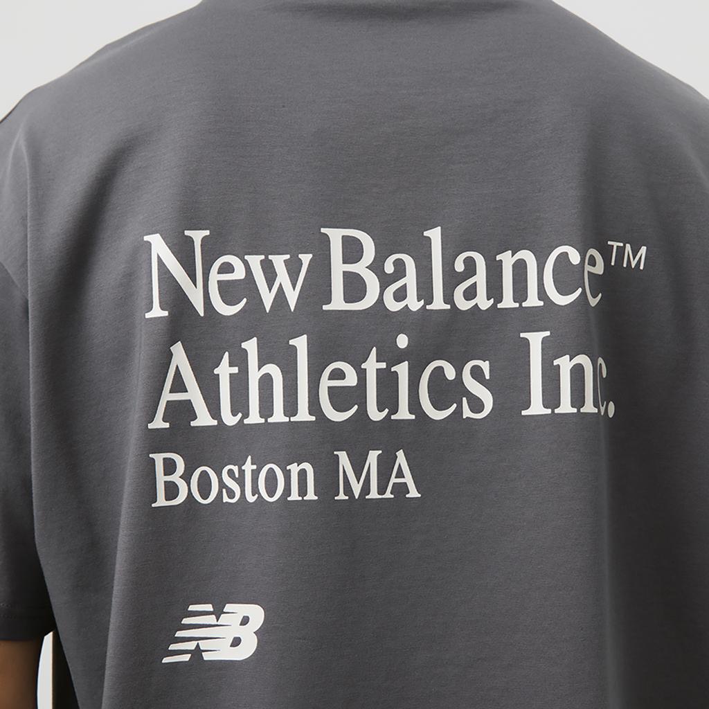 New Balance T Shirt Unisex Charcoal Gray AMT42315-CAS