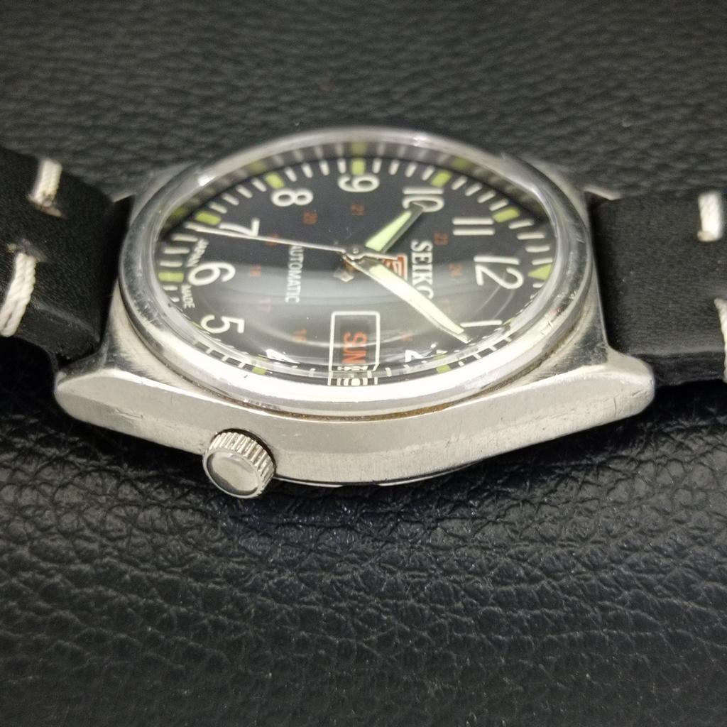 AUTOMATIC VINTAGE SEIKO 5 JAPAN 7S26A MENS BLUE COLOR DIAL WATCH A701285-5 R206a-a701285