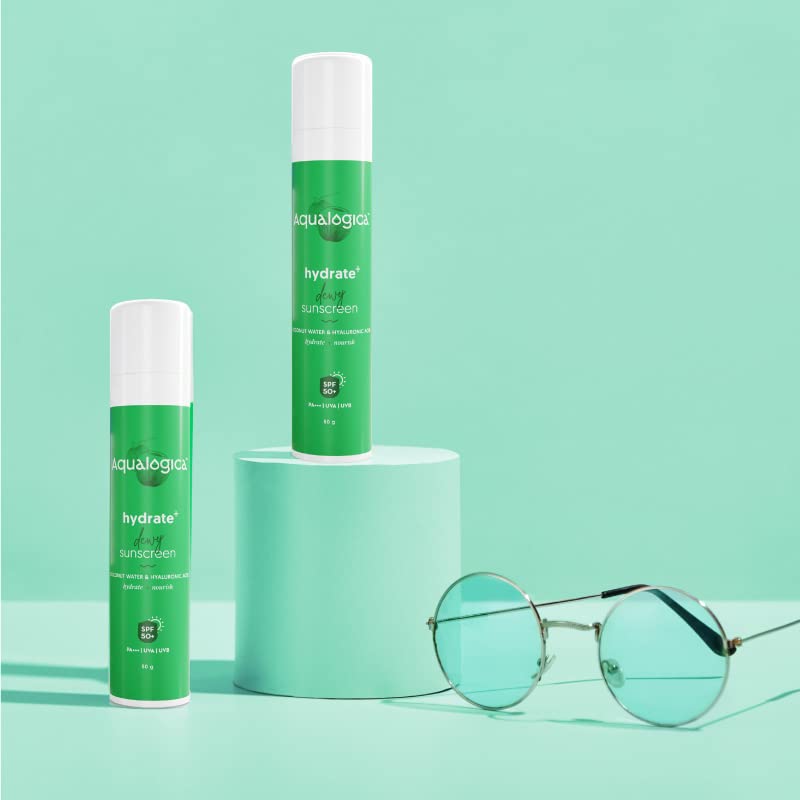 Aqualogica Hydrate+ Feuchtigkeitsspendendes Sonnenschutzmittel LSF 50 PA+++ 50g für das Gesicht Blaulichtschutz Männer Frauen
