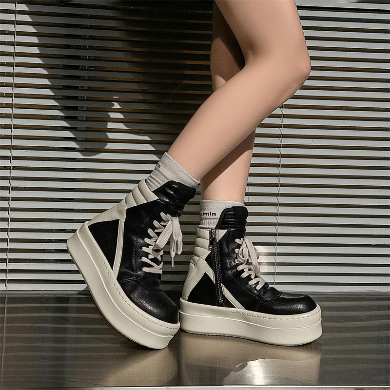 High-top board shoes men's and women's American triangle high street niche new muffin height-increasing couple shoes 98799-J