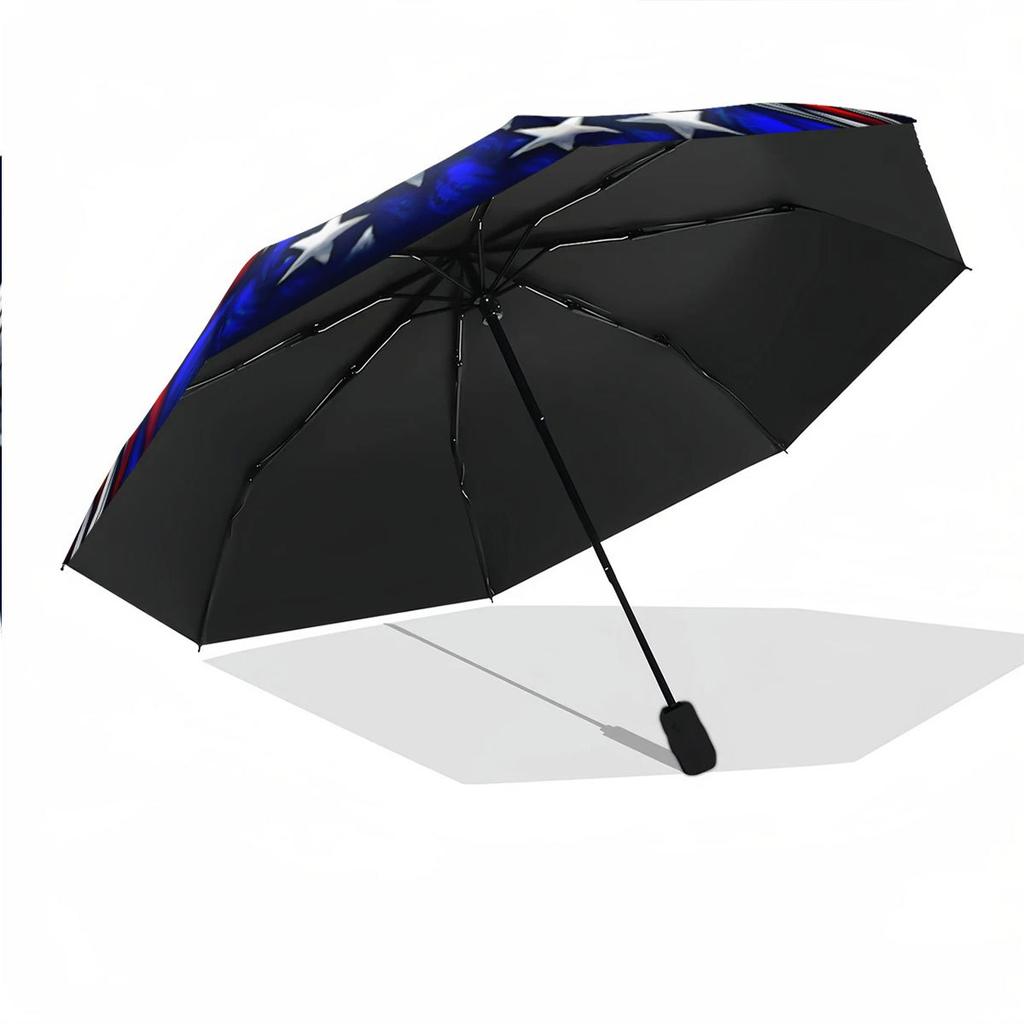 Folding Umbrella American Flag-inspired Eagle Design, Patriotic Background Creative Portable Folding Umbrella, Suitable for a