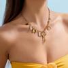 Stainless Steel Faux Pearls Bowknot Pendant Necklace Comfortable Wear Adjustable Chain For Personalised Styling