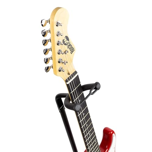 RockJam GS-001 Adjustable Vertical Tripod Guitar Stand for Acoustic and Electric Guitars