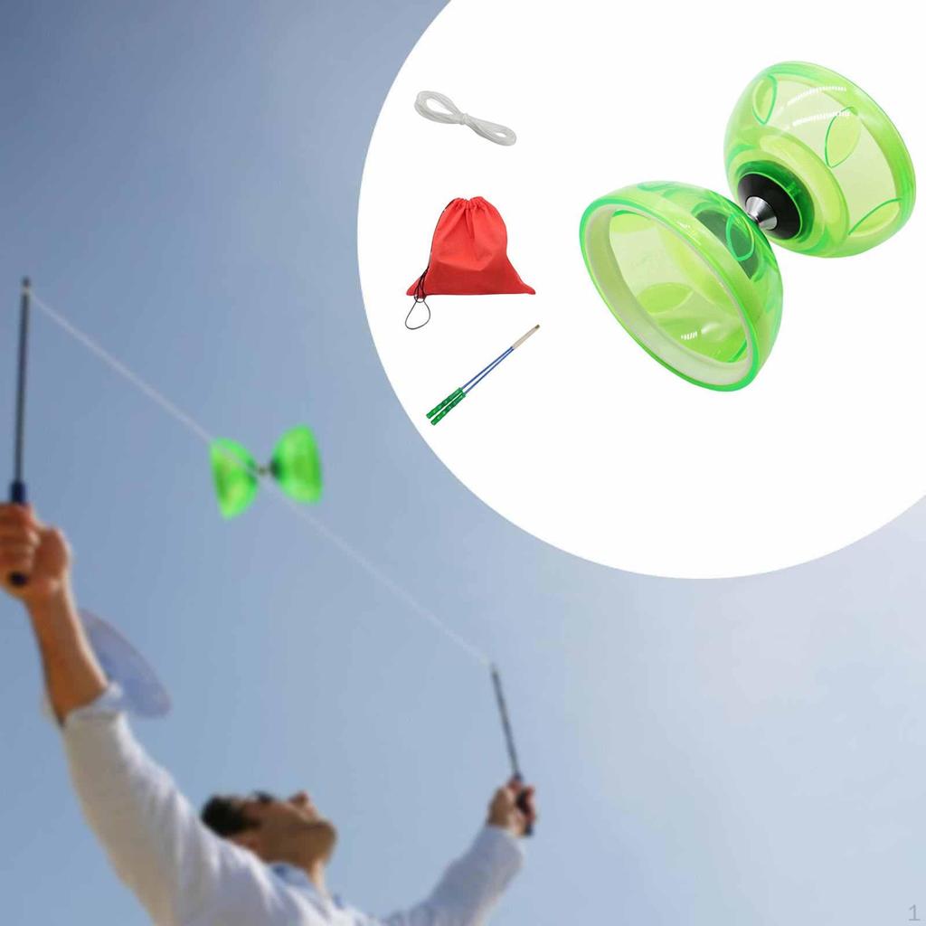 Chinese Diabolo Set Accessories 3 Bearing Juggling Toy for Kids Beginners Community