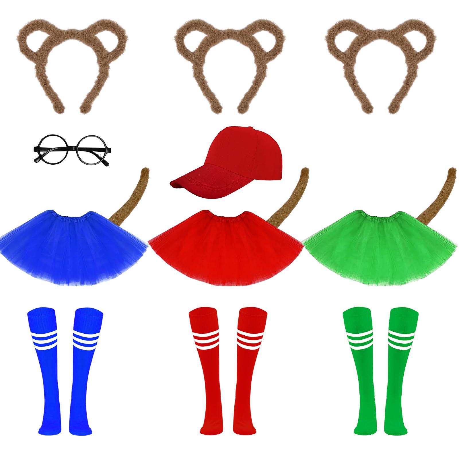 

In Stock: 14-Piece Chipmunk Costume Set with Ears, Headband, Tail, Tutu, and Striped Over-the-Knee Socks