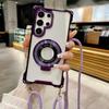Crossbody Lanyard Magnetic Phone Case for Samsung Galaxy S25 S24 S22 Ultra Plus S23 FE A35 A55 A16 A26 A36 A56 Ring Cover