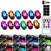 Car Wireless Remote Control Light 4 LED Beads 8 Color Ambient Light Set