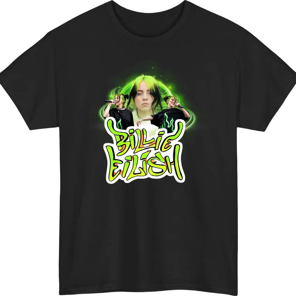 2026 Sommer Unisex T-Shirt Billie Eilish Sternenmuster Aufdruck T-Shirt Unisex Unisex Mode Baumwolle T-Shirt Y2K