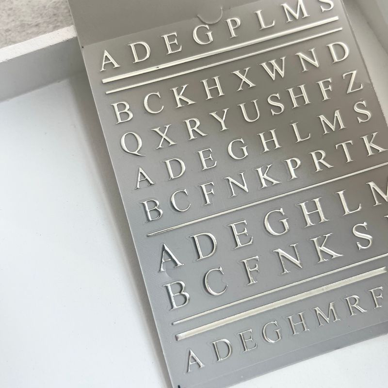 

[Sober Personnel] Normcore Capital English Letters Gold Silver Nail Stickers Boys and Girls Same Style Nail Sticker Hot silver large letters