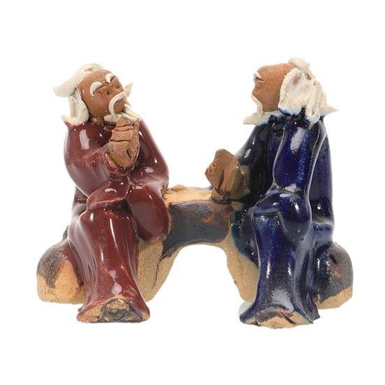 Classic Fish Tank Ornament Handmade Pollution-free Realistic Traditional Chinese Old Man Miniature Aquarium Accessories