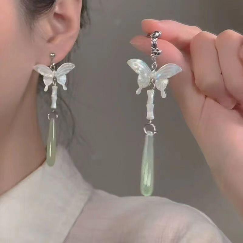 Neue chinesische Ohrringe für Frauen Quastenohrringe Ohrringe im alten Stil Hanfu Cheongsam Pferdegesichtsrock Zubehör