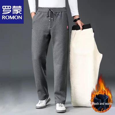 Men's Lambswool Lined Straight-Leg Thermal Pants