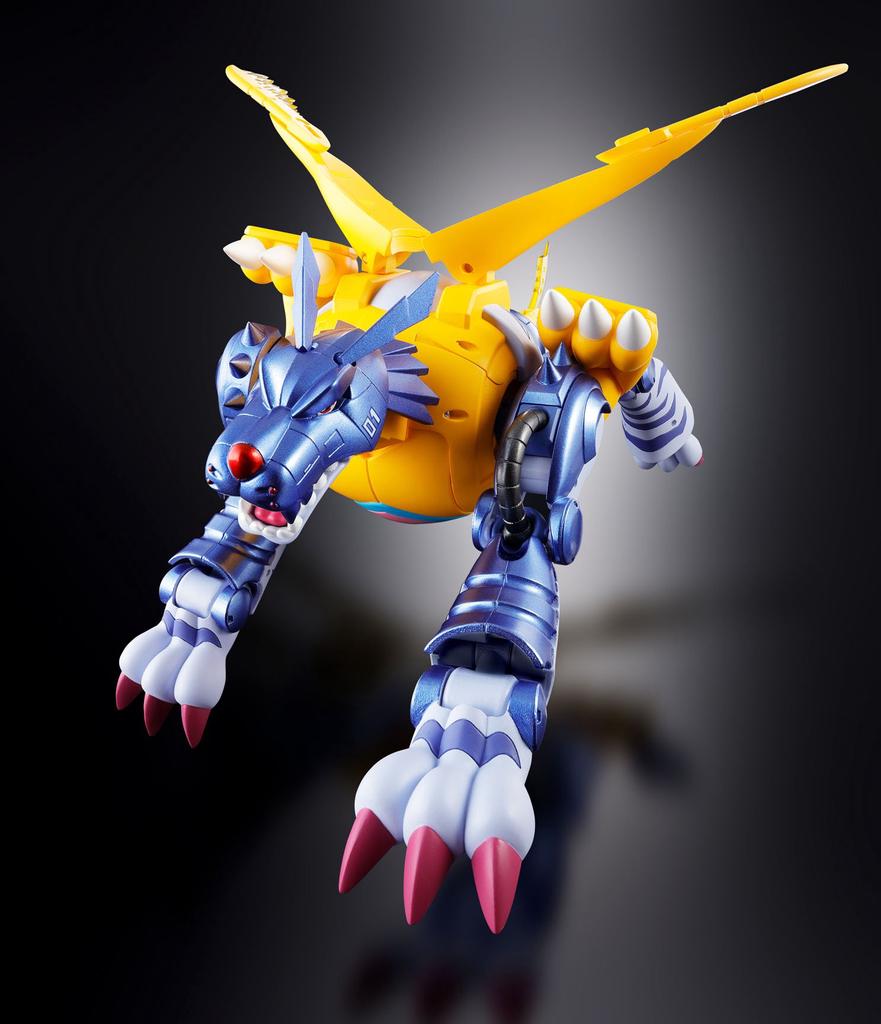 TAMASHII NATIONS Super Evolution Spirit Digimon Adventure 02 MetalGarurumon Approximately 200mm ABS PVC Diecast Painted Movable Figure & &