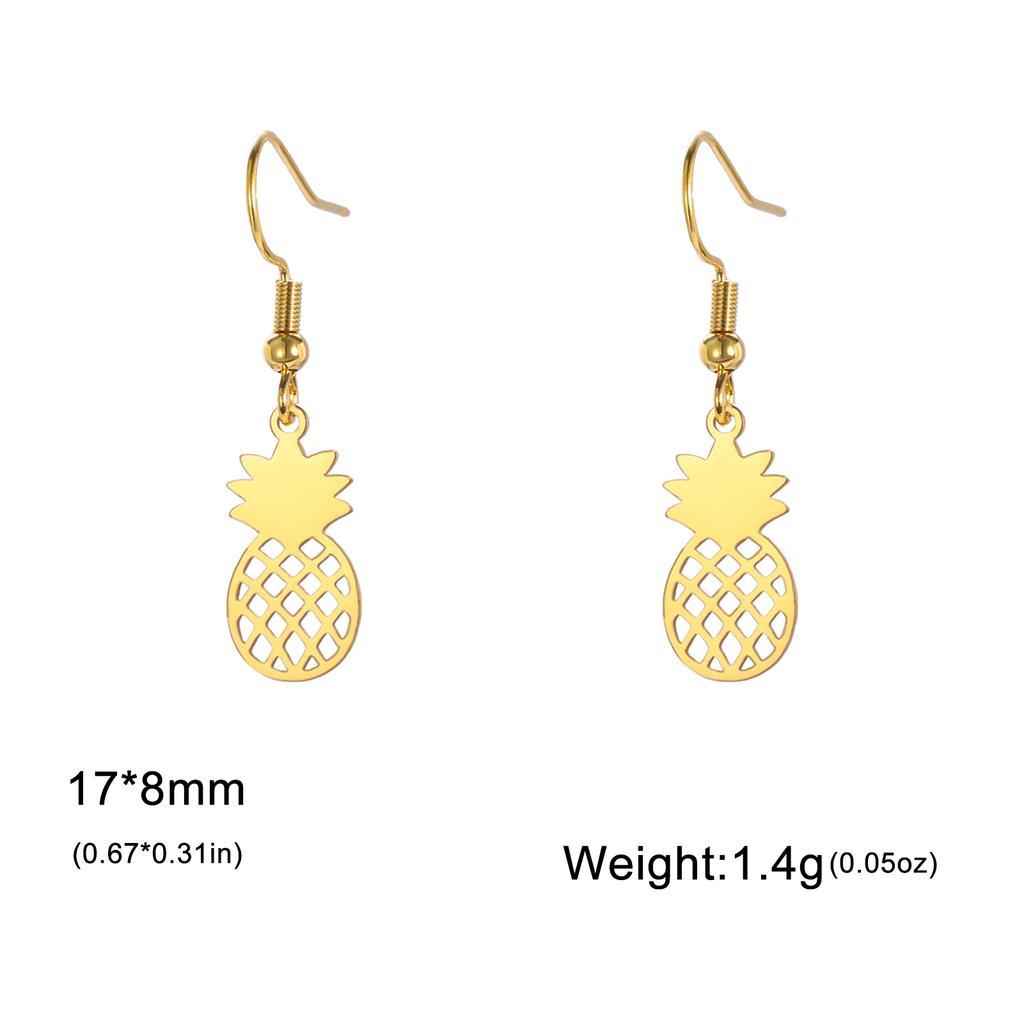 Cazador Cute Pineapple Stud Earrings for Women Stainless Steel Dangle Earrings 2026 Trend Jewelry Party Birthday Gift New