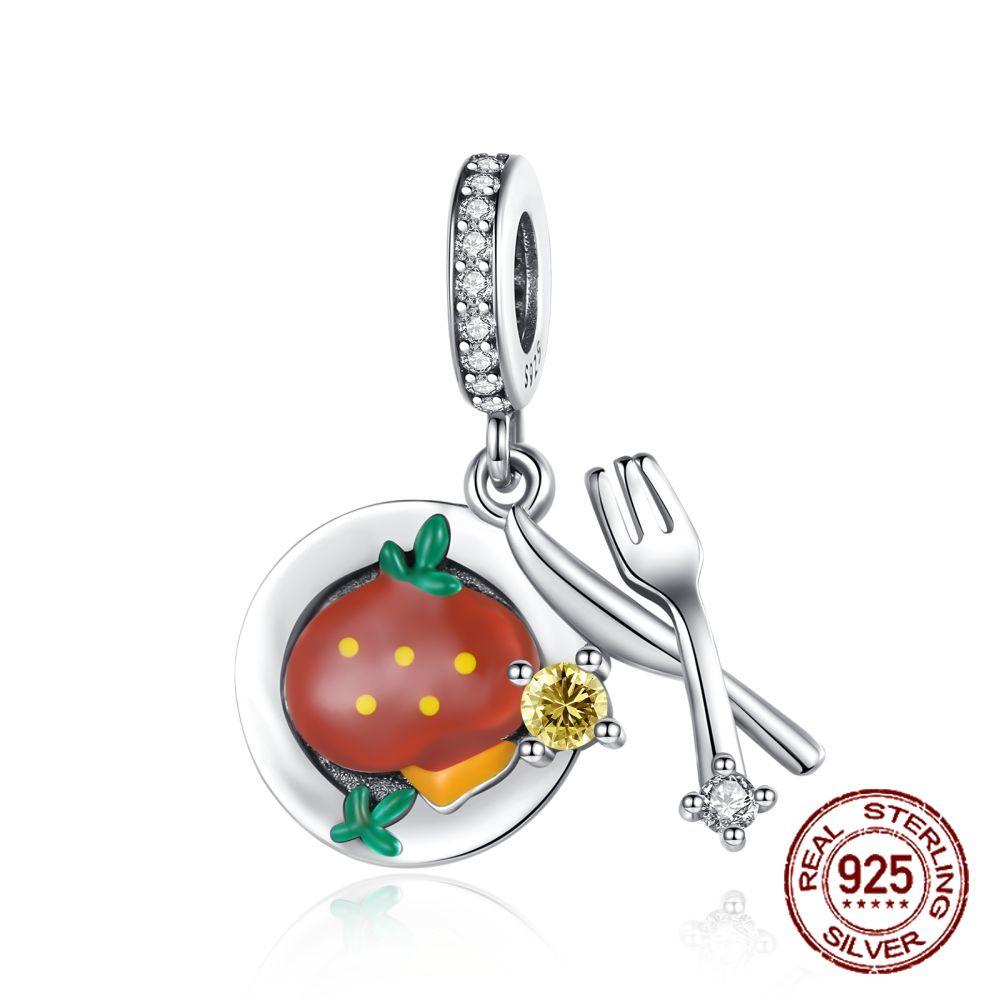 Cute And Interesting Copper Delicious Food Dessert Burger Pizza Charm Pendant Fit Bracelet Party Gifts