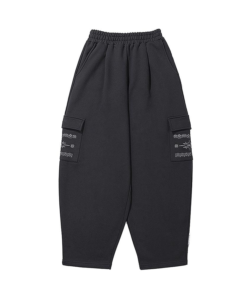 GAKKAI UNIONS Nostar One-Pleat Balloon Sweat Cargo Pants Magnet Gray