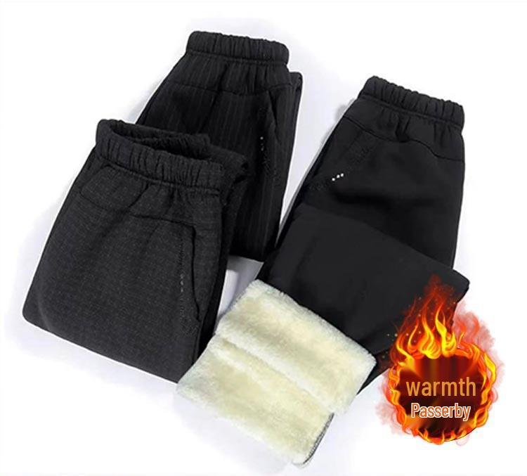 Pantalon Velours Doublé Taille Haute Élastique pour Femmes - Épais, Coupe Ample, Parfait pour les Femmes d'Âge Moyen et les Personnes Âgées