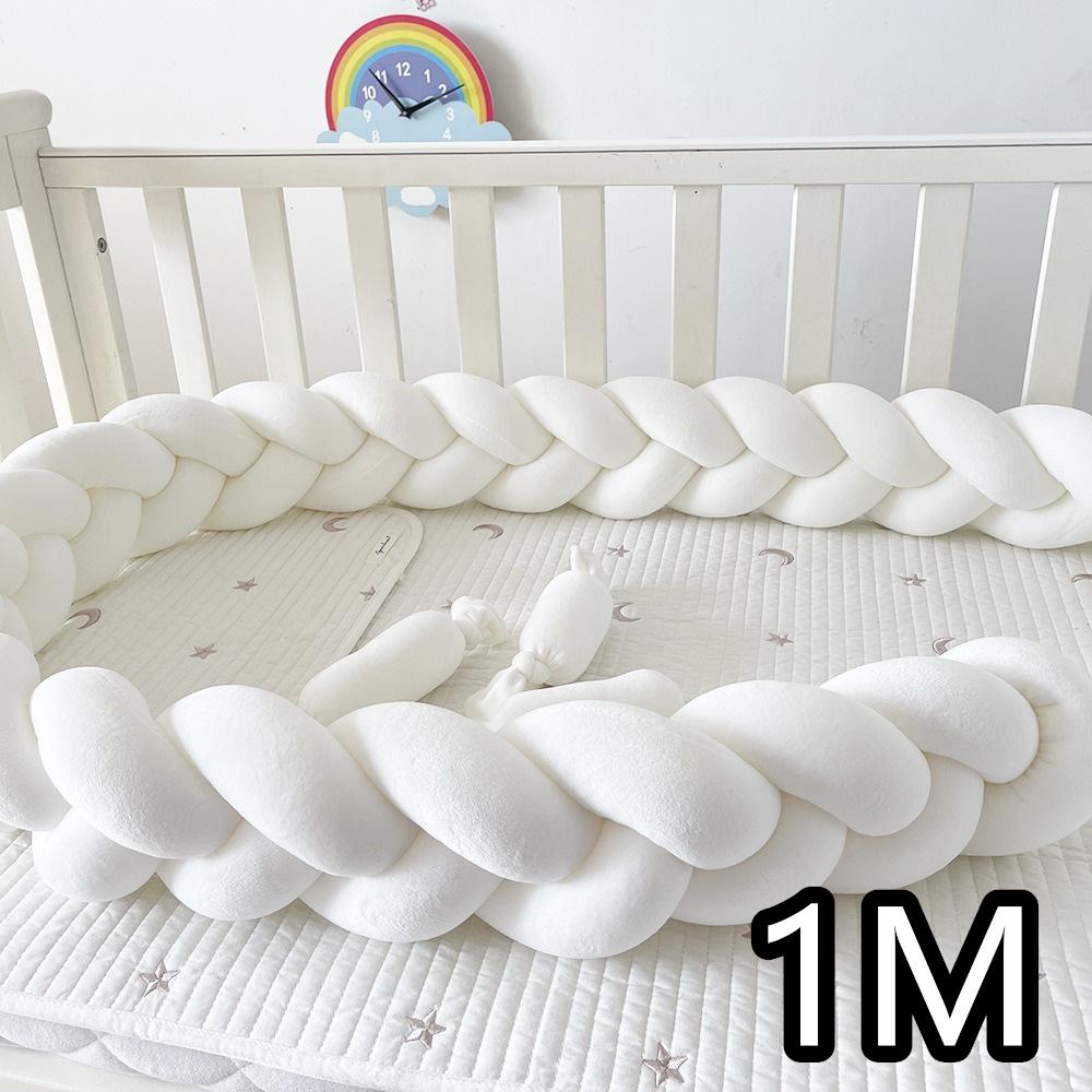 1M/2M/3M/4M  Baby Crib Bumper Protector Bed Braid Knot Cushion for Infant Kids Shares Toddler Baby Bed Bumpers in Crib Newborn