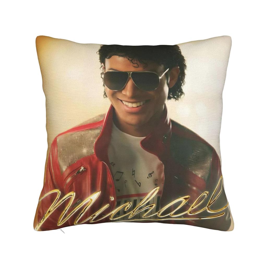 Mj Michael Jackson Kissenbezug Beidseitiger Druck Stoff Kissenhülle Dekorationen Wurfkissenbezug Hülle Sitzbezug 45X45cm