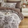 Thickened Milk Fleece Bed Four-Piece Set Coral Flannel Bedding Fluffy Quilt Cover Bed Sheet Human Bed Hat