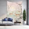 Cherry Blossom Deer Themed Tapestry Elegant Fabric Decoration Suitable for Bedroom and Living Room Walls