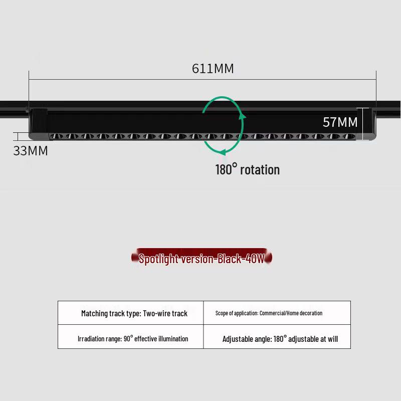Adjustable 30W LED Strip Floodlight for Supermarket & Clothing Store